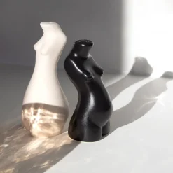 Body Salt & Pepper Shakers Pair (Beige, Black)