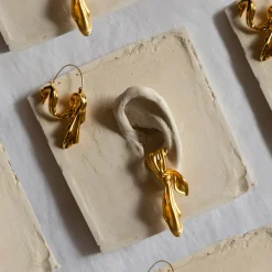 Dangling Drape Earrings (Gold)