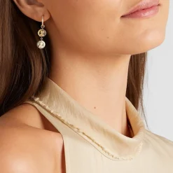 Louise D'Or Double Coin Earring