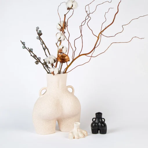 Love Handles Vase (Speckled Beige)