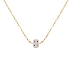 Square Amethyst Necklace
