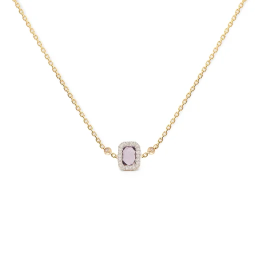 Square Amethyst Necklace