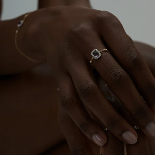 Square Amethyst Ring
