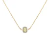 Square Peridot Necklace