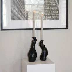 Tit For Tat Candlestick Tall (Black)
