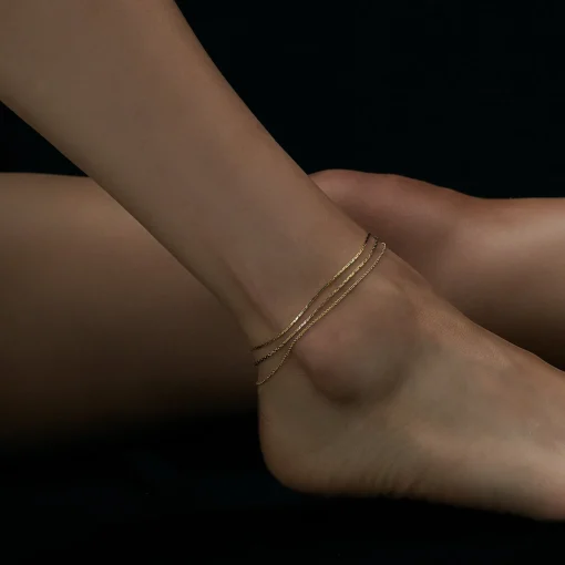 Triple Chain Anklet